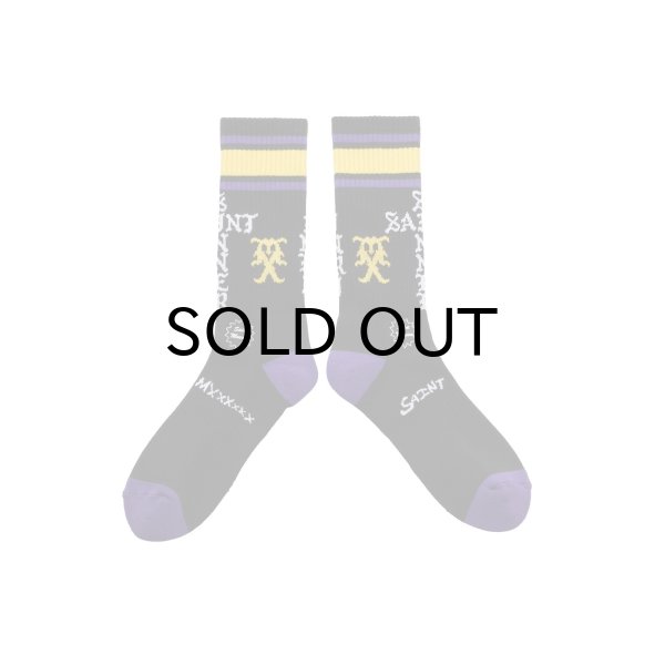 画像1: SAINT Mxxxxxx (SOCKS_SINNER) BLK-PURPLE (1)