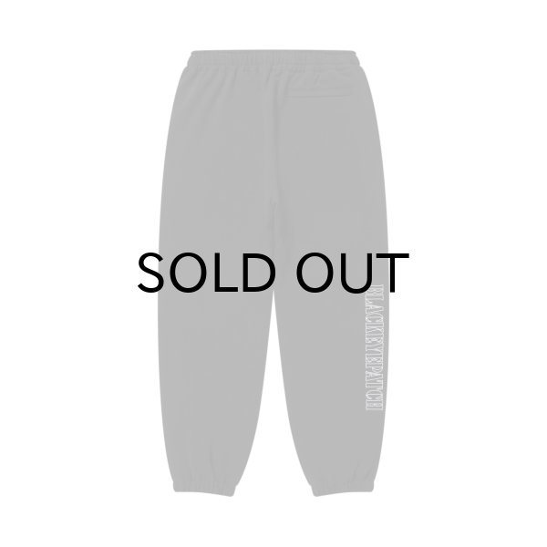 画像2: BLACK EYE PATCH (STENCIL LOGO EMBROIDERED SWEAT PANTS) BLACK (2)