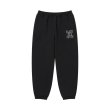 画像1: BLACK EYE PATCH (STENCIL LOGO EMBROIDERED SWEAT PANTS) BLACK (1)