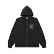 画像1: BLACK EYE PATCH (STENCIL LOGO EMBROIDERED ZIP HOODIE) BLACK (1)
