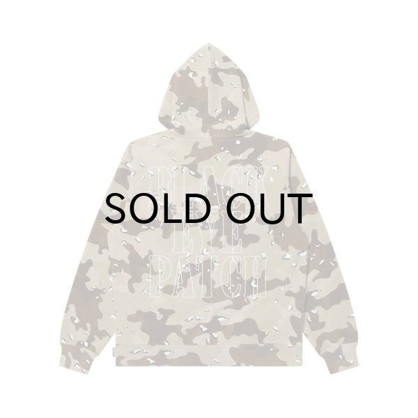 画像2: BLACK EYE PATCH (STENCIL LOGO EMBROIDERED ZIP HOODIE) D.CAMO (2)