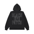 画像2: BLACK EYE PATCH (STENCIL LOGO EMBROIDERED ZIP HOODIE) BLACK (2)