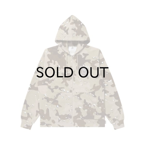 画像1: BLACK EYE PATCH (STENCIL LOGO EMBROIDERED ZIP HOODIE) D.CAMO (1)