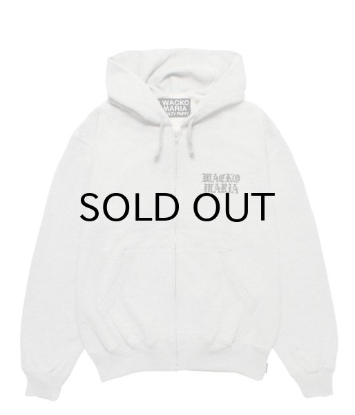 画像1: WACKO MARIA (HEAVY WEIGHT FULL ZIP HOODED SWEAT SHIRT TYPE-2) GRAY (1)