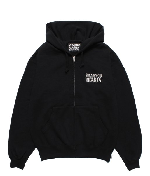 画像1: WACKO MARIA (HEAVY WEIGHT FULL ZIP HOODED SWEAT SHIRT TYPE-2) BLACK (1)