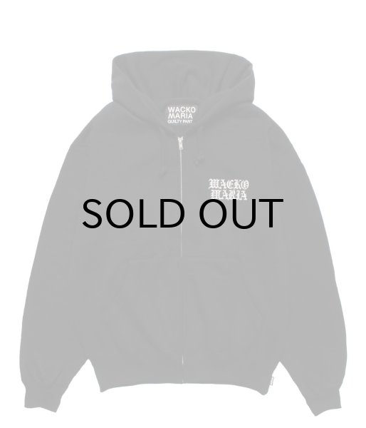 画像1: WACKO MARIA (HEAVY WEIGHT FULL ZIP HOODED SWEAT SHIRT TYPE-2) BLACK (1)