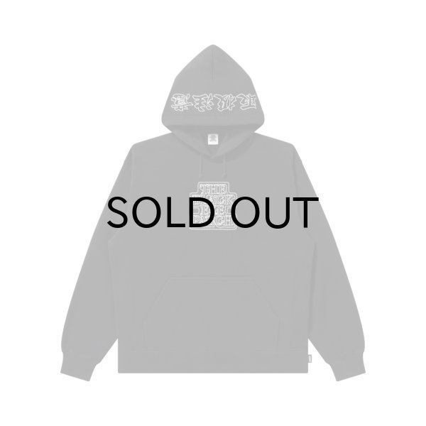 画像1: BLACK EYE PATCH (STITCH PRINTED OG LABEL HOODIE) BLACK (1)