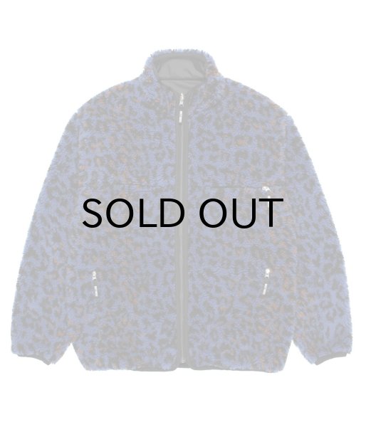画像1: WACKO MARIA (REVERSIBLE LEOPARD BOA JACKET) BLUE (1)