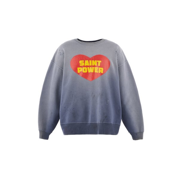 画像1: SAINT Mxxxxxx (CREW NECK SWEAT_SAINT POWER) NAVY (1)