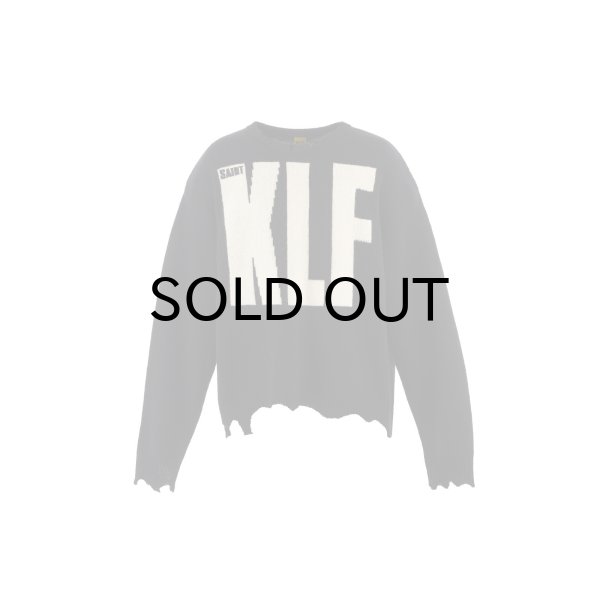 画像1: SAINT Mxxxxxx (KLF_CREW NECK KNIT_KLF) BLACK (1)