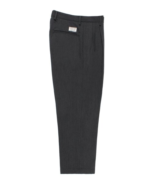 画像1: WACKO MARIA (DOUBLE PLEATED CHINO TROUSERS TYPE-2) CHARCOAL (1)
