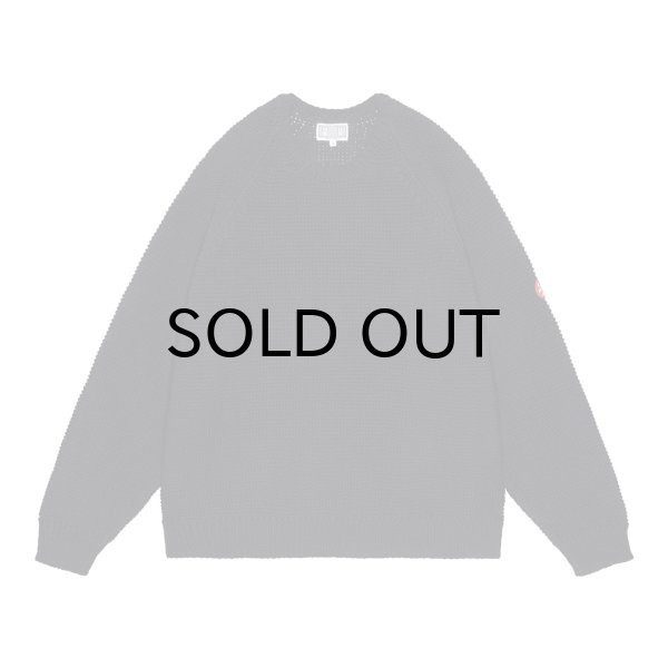 画像1: C.E (RAGLAN SLEEVE COTTON KNIT) BLACK (1)