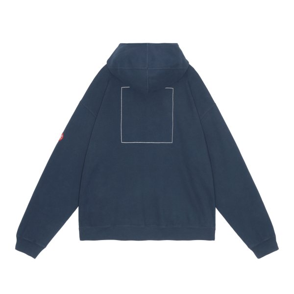 画像2: C.E (NECK SNAP DBL KNIT HOODY) NAVY (2)