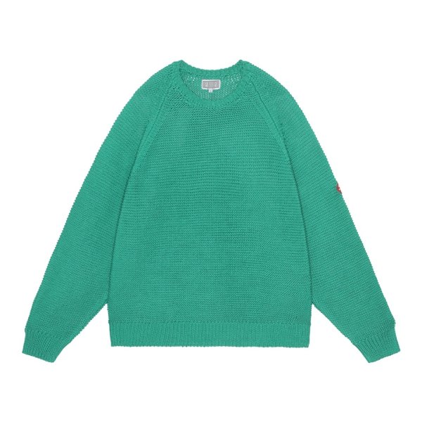 画像1: C.E (RAGLAN SLEEVE COTTON KNIT) GREEN (1)