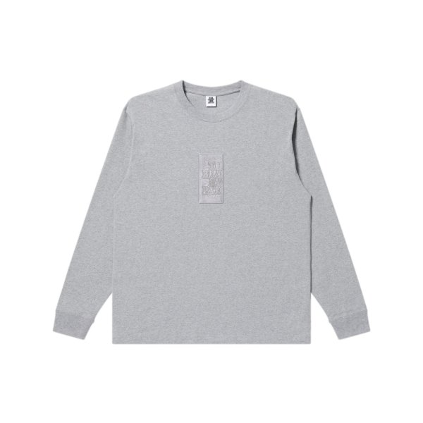 画像1: BLACK EYE PATCH (HWC SAME COLOR EMBROIDERED L/S TEE) H.GRAY (1)