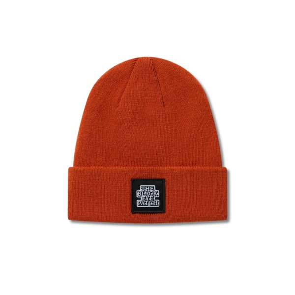画像1: BLACK EYE PATCH (OG LABEL PATCHED BEANIE) BRICK (1)