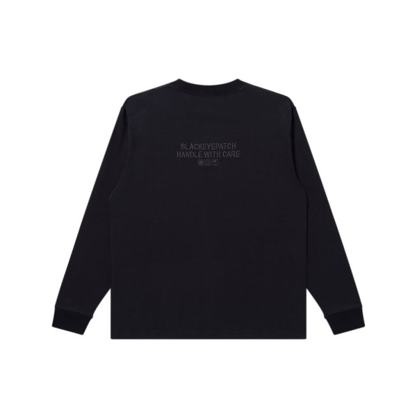 画像2: BLACK EYE PATCH (HWC SAME COLOR EMBROIDERED L/S TEE) BLACK (2)
