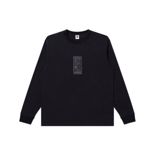 画像1: BLACK EYE PATCH (HWC SAME COLOR EMBROIDERED L/S TEE) BLACK (1)