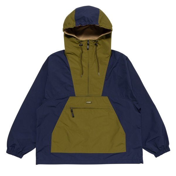 画像1: LQQK STUDIO (NYLON ANORAK HOODIE) NAVY (1)