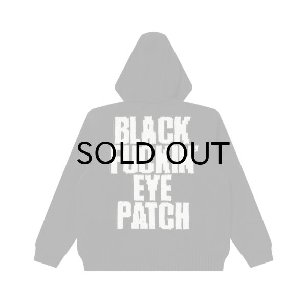画像1: BLACK EYE PATCH (BFEP KNITTED ZIP HOODIE) BLACK (1)