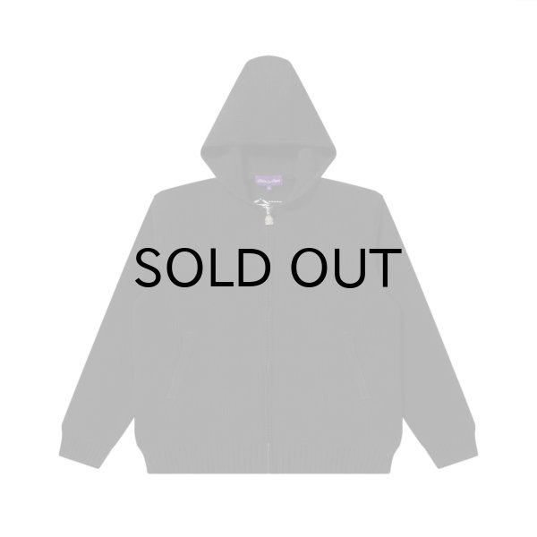 画像2: BLACK EYE PATCH (BFEP KNITTED ZIP HOODIE) BLACK (2)