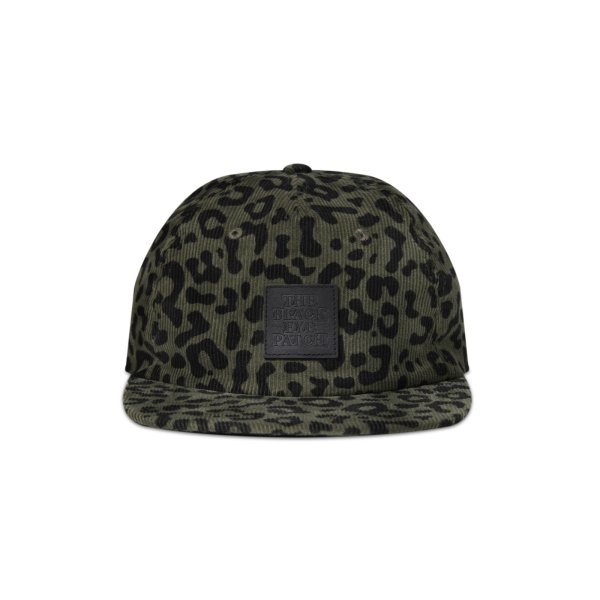 画像1: BLACK EYE PATCH (LEOPARD PATTERNED OG LABEL CORDUROY CAP) SAGE (1)