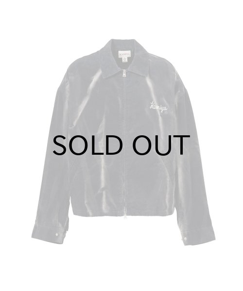 画像1: KAMIYA (Sun Faded Like Corduroy Work Jacket) BLACK (1)