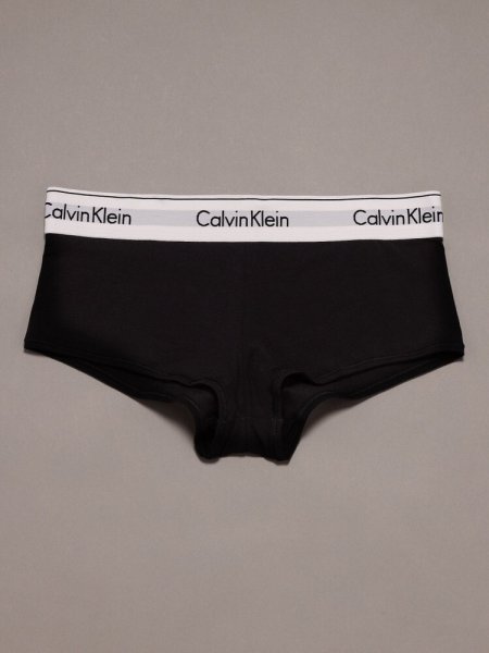 画像1: Calvin Klein (Icon Cotton Modal ボーイショーツ) BLACK (1)