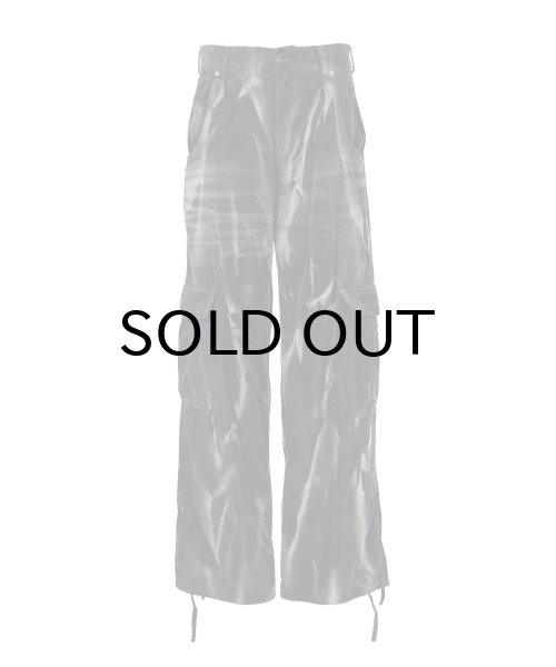 画像1: KAMIYA (Sun Faded Like Corduroy Fatigue Pants) BLACK (1)