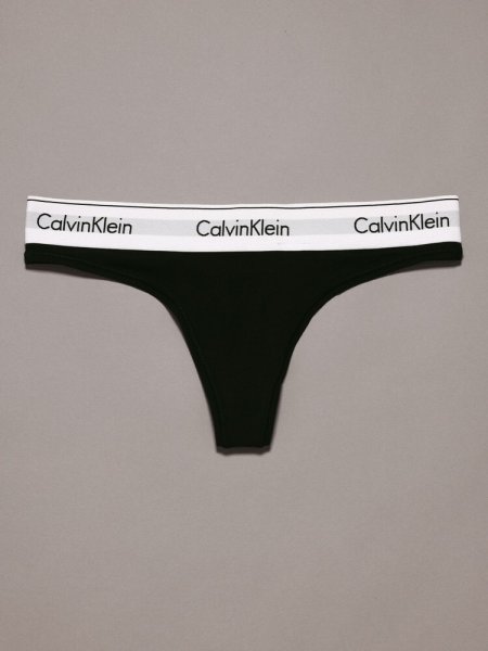 画像1: Calvin Klein (Icon Cotton Modal ロゴバンドソング) BLACK (1)