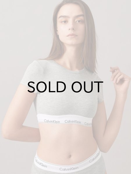 画像2: Calvin Klein (Icon Cotton Modal Tシャツブラレット) GRAY (2)
