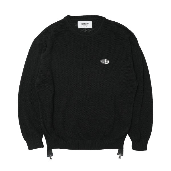 画像1: HOMBRE NINO (VENTILATION MESH SWEATER) BLACK (1)