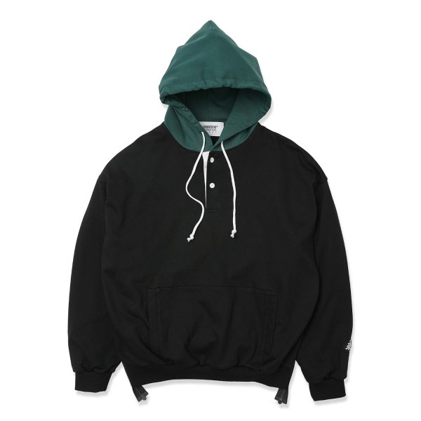 画像1: HOMBRE NINO (VENTILATION PULLOVER HOODIE) BLACK (1)