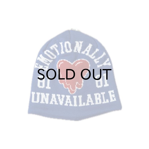 画像1: EMOTIONALLY UNAVAILABLE (EU LOGO BEANIE) BLUE (1)