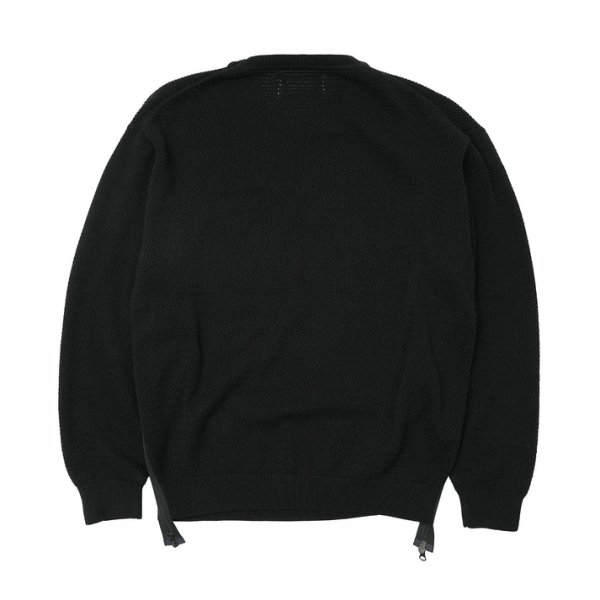 画像2: HOMBRE NINO (VENTILATION MESH SWEATER) BLACK (2)