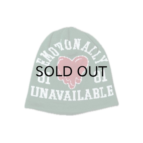 画像1: EMOTIONALLY UNAVAILABLE (EU LOGO BEANIE) GREEN (1)