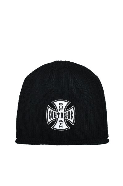 画像1: BREATH (SOUTHSIDE CROSS DAMAGE BEANIE) BLACK (1)