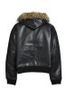 画像2: BREATH (FAUX LEATHER FUR HOODED JACKET) BLACK (2)