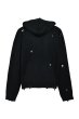画像2: BREATH (SOUTHSIDE CROSS DAMAGE MOHAIR HOODIE) BLACK (2)