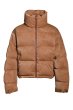 画像1: BREATH (FAUX LEATHER SHRINK DOWN JACKET) BROWN (1)