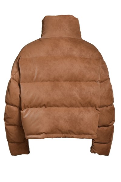 画像2: BREATH (FAUX LEATHER SHRINK DOWN JACKET) BROWN (2)
