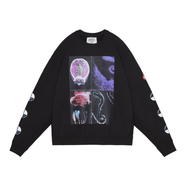 画像1: C.E (Xo RIFF CREW NECK) BLACK (1)