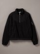 画像1: Calvin Klein (ミックスフリースジップアッププルオーバー) BLACK (1)