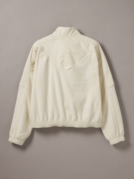 画像2: Calvin Klein (ミックスフリースジップアッププルオーバー) IVORY (2)