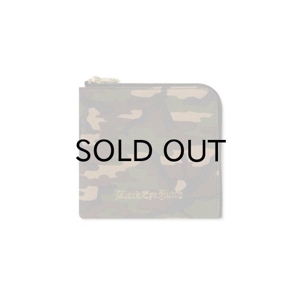 画像1: BLACK EYE PATCH (CAMOUFLAGED LEATHER WALLET) WOODLAND CAMO (1)
