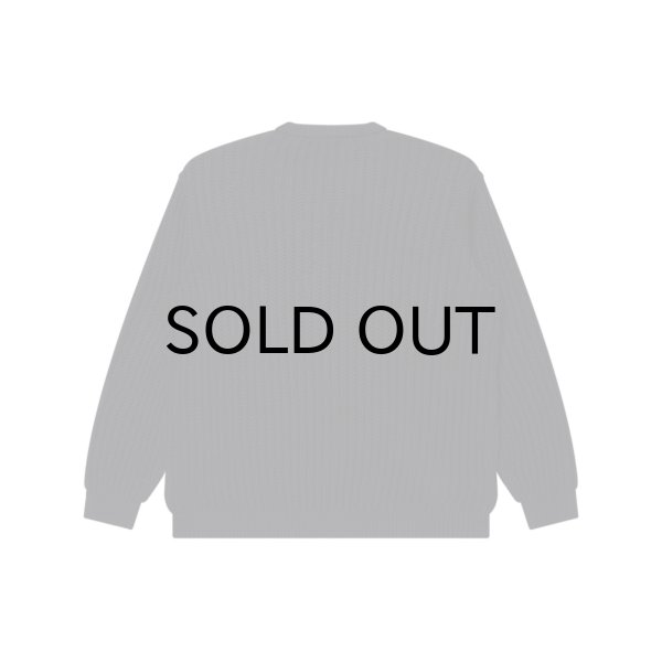 画像2: BLACK EYE PATCH (OG LABEL WAFFLE KNITTED CREW) BLACK (2)