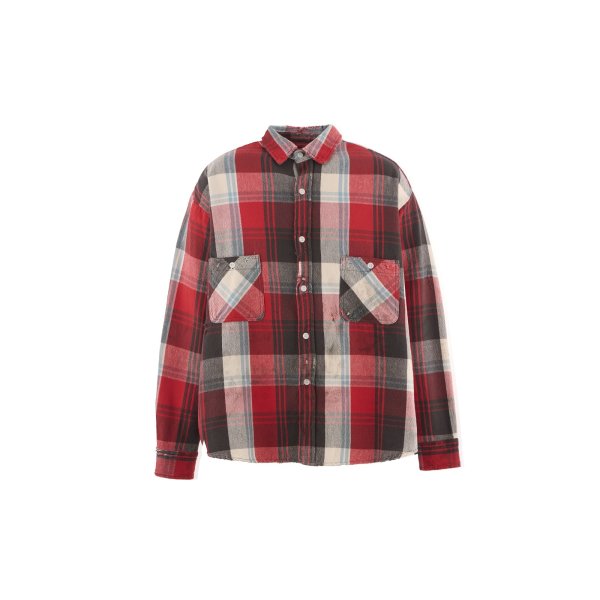 画像1: SAINT Mxxxxxx (FLANNEL SHIRT_CHECK) RED-GRAY (1)