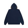 画像2: BLACK EYE PATCH (FAUX FUR HOODED HWC ZIP HOODIE) NAVY (2)
