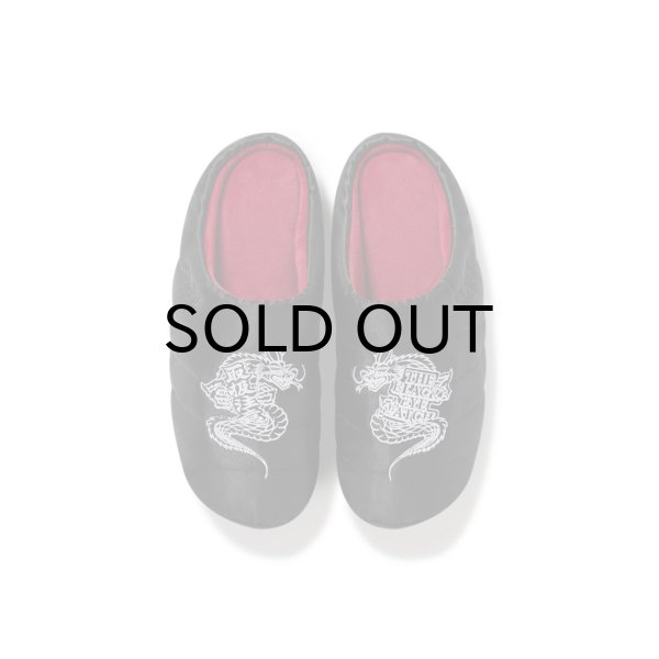 画像2: BLACK EYE PATCH (SATIN DRAGON SUBU SANDALS) BLACK (2)