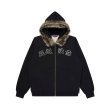 画像1: BLACK EYE PATCH (FAUX FUR HOODED HWC ZIP HOODIE) BLACK (1)